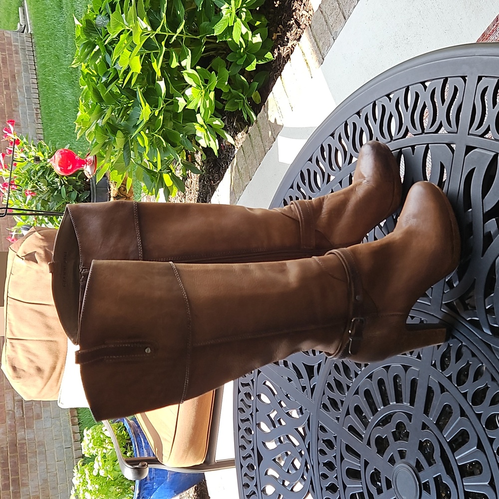 Gianni Bini Distressed Platform Boots